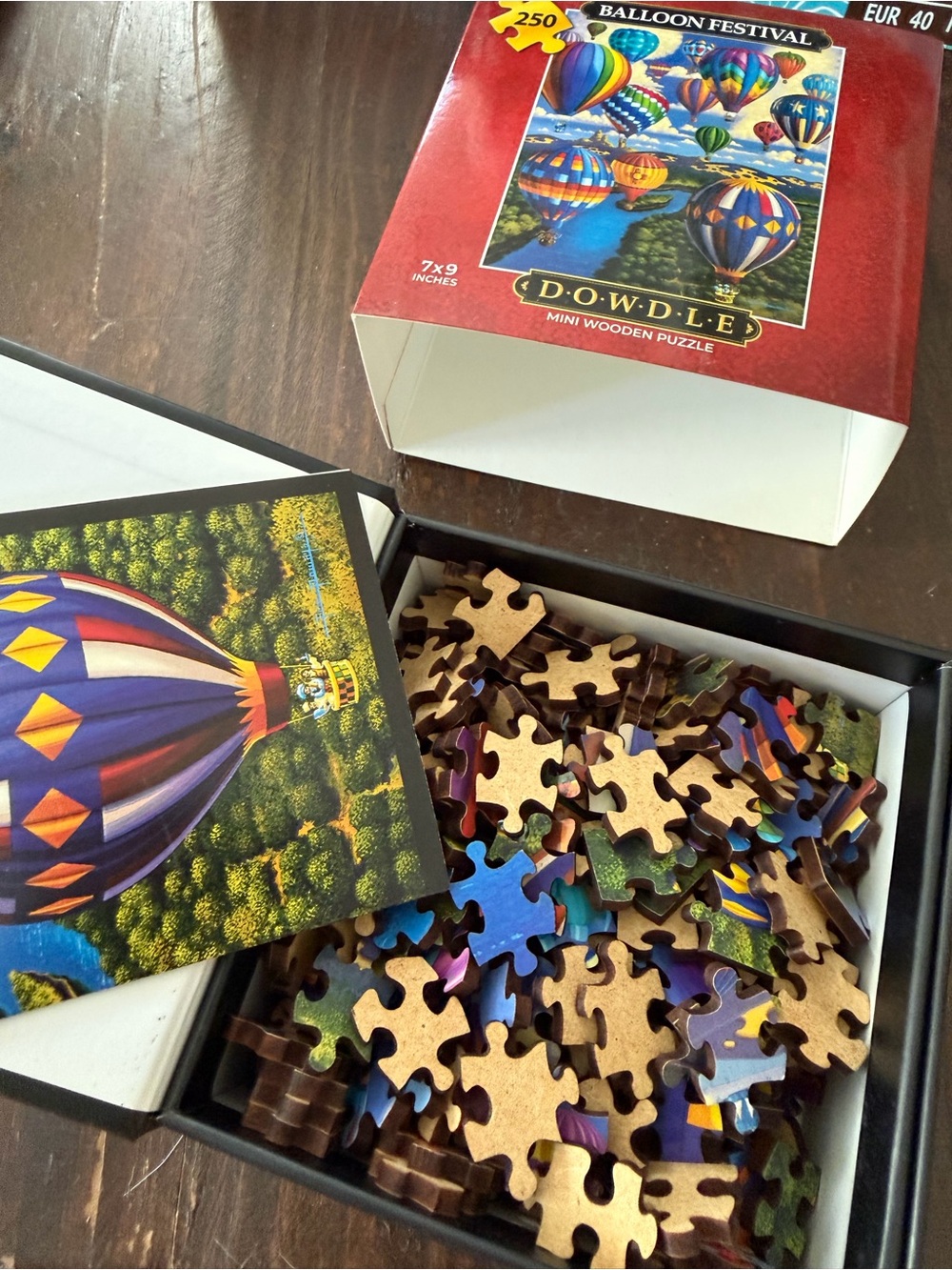 DOWDLE Balloon Festival 250-Piece Mini Wooden Puzzle - Red - Picture 6 of 7